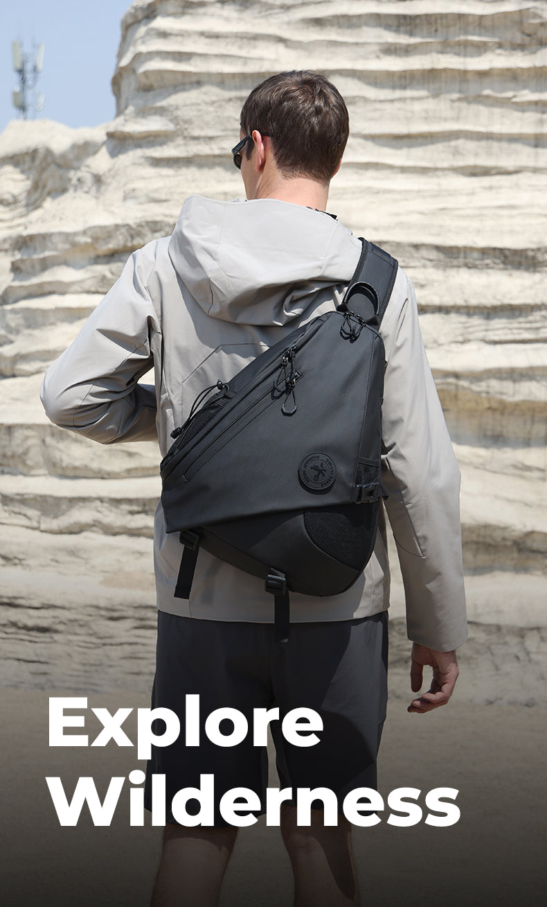BANGE New Multifunctional  Waterproof Crossbody Bag for Hiking & Travel
