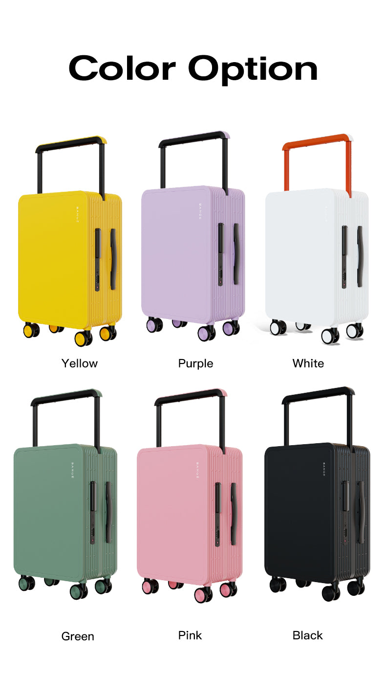 BANGE Stylish 20inch Anti-theft Carry-on Suitcase Luggage for Business Travel
