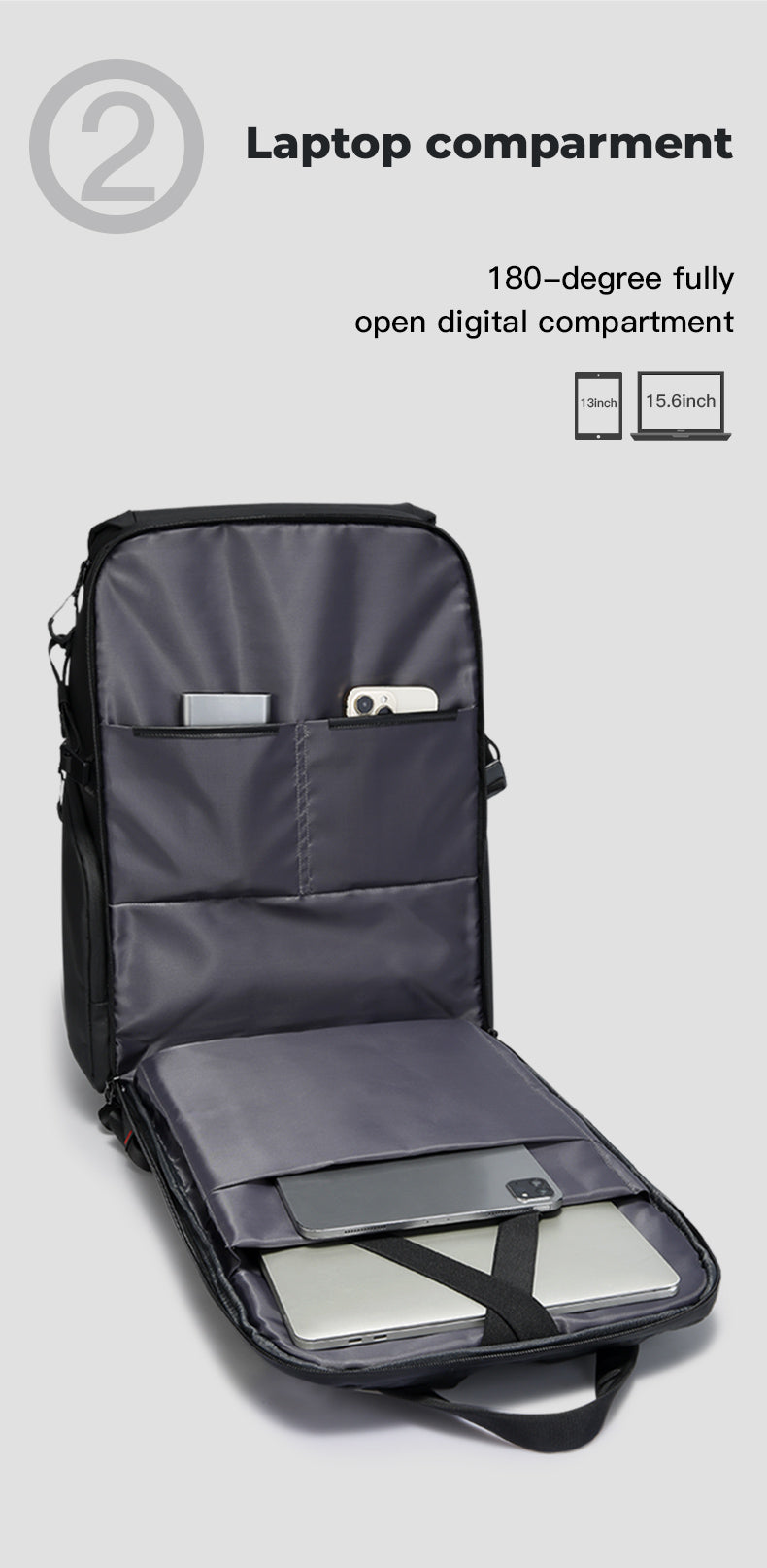 BANGE Convertible Waterproof Daily & Camera Gear Backpack with Luggage ...