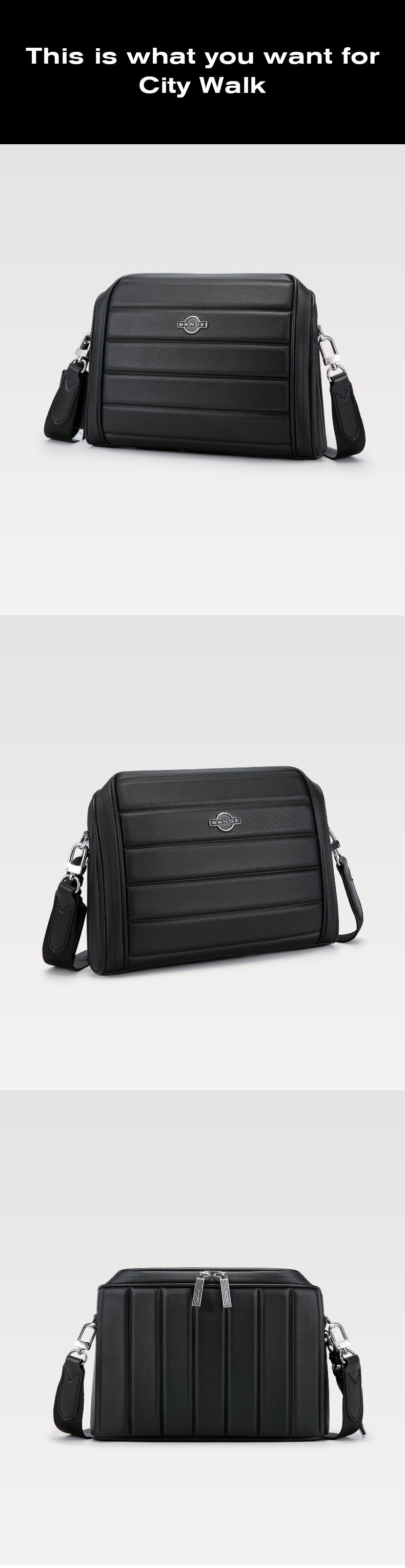BANGE Minimalist Luxury Urban Commute Crossbody Bag