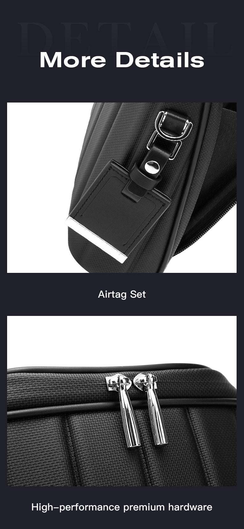 BANGE Sleek Commute & Business Travel Crossbody Bag for Men and Women