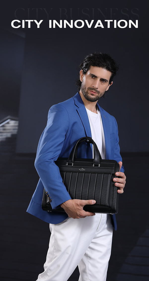 BANGE Minimalist Microfiber Waterproof Business Travel Briefcase