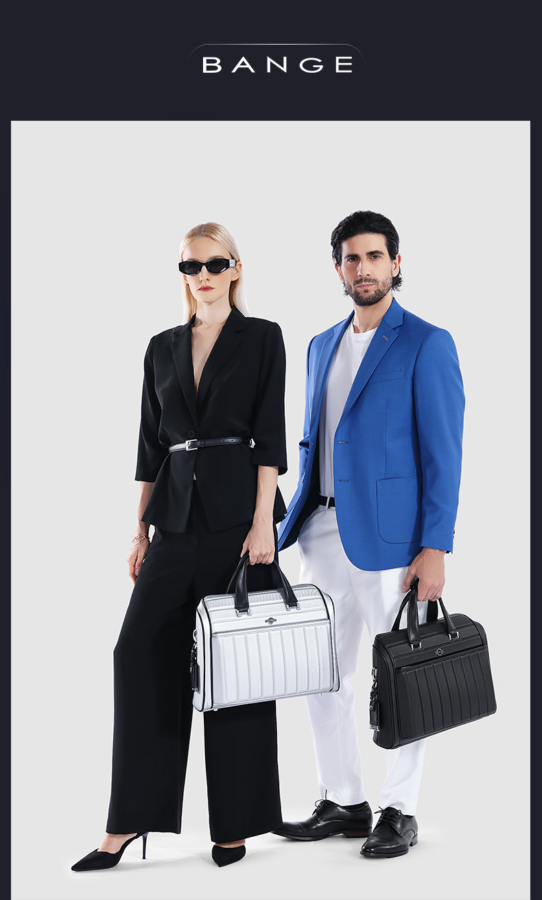 BANGE Minimalist Microfiber Waterproof Business Travel Briefcase