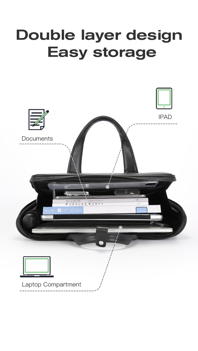 BANGE Minimalist Microfiber Waterproof Business Travel Briefcase