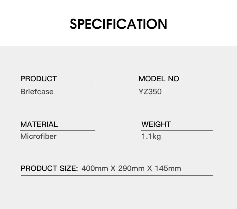 BANGE Minimalist Microfiber Waterproof Business Travel Briefcase