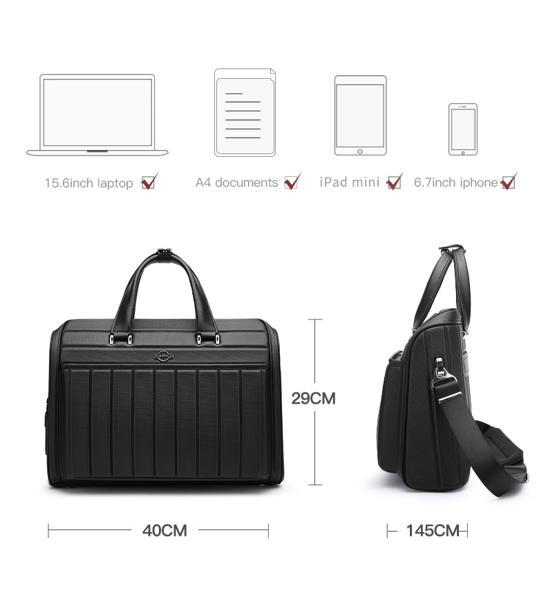 BANGE Minimalist Microfiber Waterproof Business Travel Briefcase