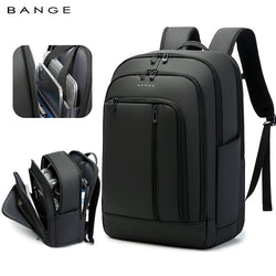 BANGE Water-resistant Business Travel Backpack with Padded Laptop Compartment Ergonomic College School Bag for Teens