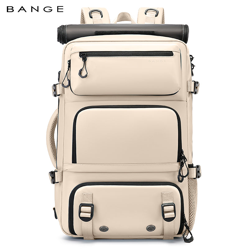 anti-theft travel backpack BANGE Multifunction Detachable Anti-theft Travel Backpack with Shoe Compartments, Beige