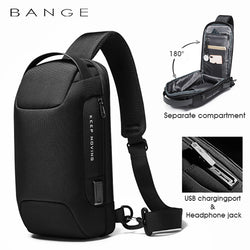 Sling Bag 2 in 1 USB Charging Anti-theft Waterproof Shoulder bag Unisex Size: 34*18*10 Color: Black，Grey，COME, Blue, Red  Raw material ： high qulity polyester with YKK Zipper  With ：TSA lock，USB Charging Port ，Fit 9.7inch phone/ipad ，Adjustable Strap ，Hidden Pocket 