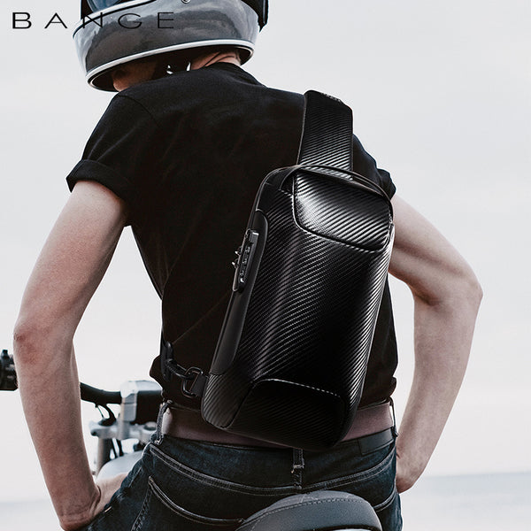 BANGE Sling Bag Waterproof Hiking Travel Shoulder Bag,Safe Protect Hard Shell Crossbody Bag Backpack