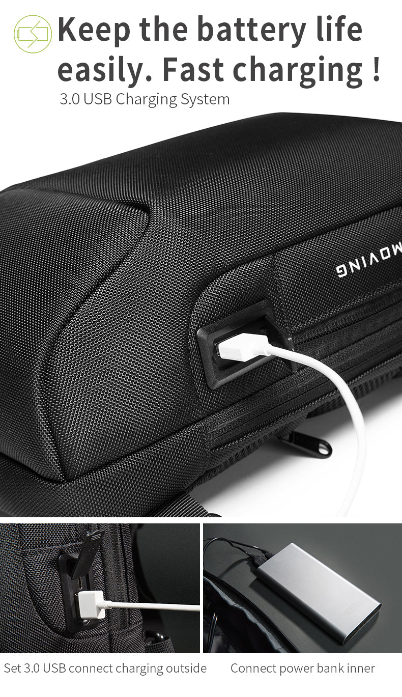 Best shoulder Bag Crossbody Waterproof sling Bag with USB Charging Port