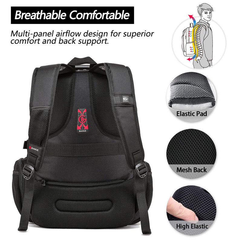 BANGE Large Laptop Backpack 17 inch Durable XL Heavy Duty Travel Backpack BANGE Large Laptop Backpack 17 inch Durable XL Heavy Duty Travel Backpack