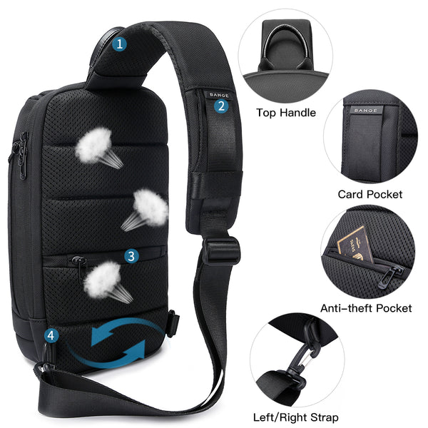 BANGE Messenger Bag 5 Colors Sling Bag For Men and Women