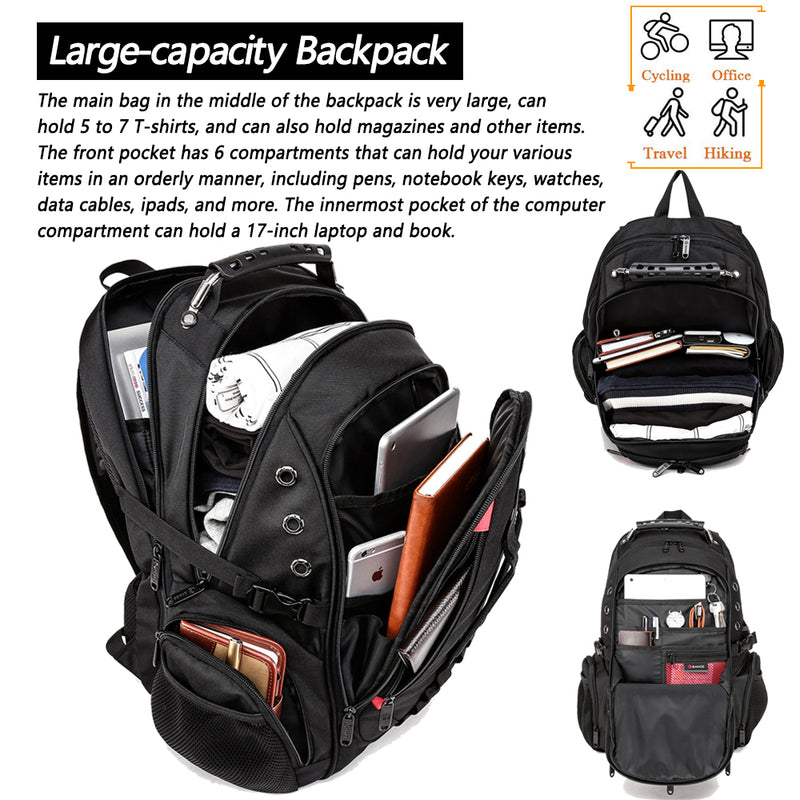 Large Laptop Casual Backpack 17 inch Durable XL Heavy Duty Travel Back –  BANGE bag