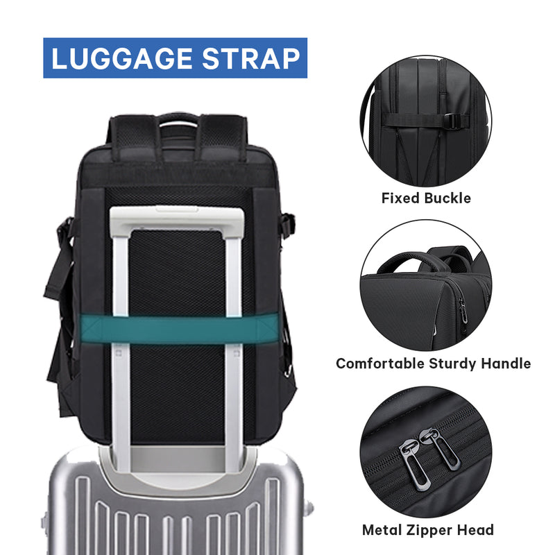 BANGE 45L Business Travel Backpack, Carry On Backpack Durable Convertible Duffle Bag Fit for 17.3 Inch Laptop for Men and Women