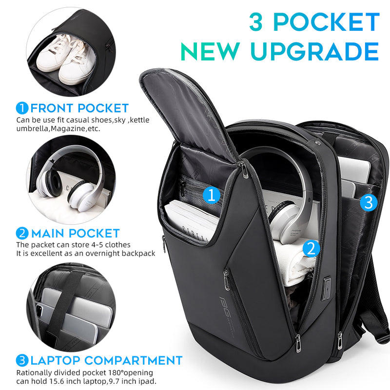 BANGE Business Waterproof Backpack Suitable for 15.6inch Laptop Backpa ...