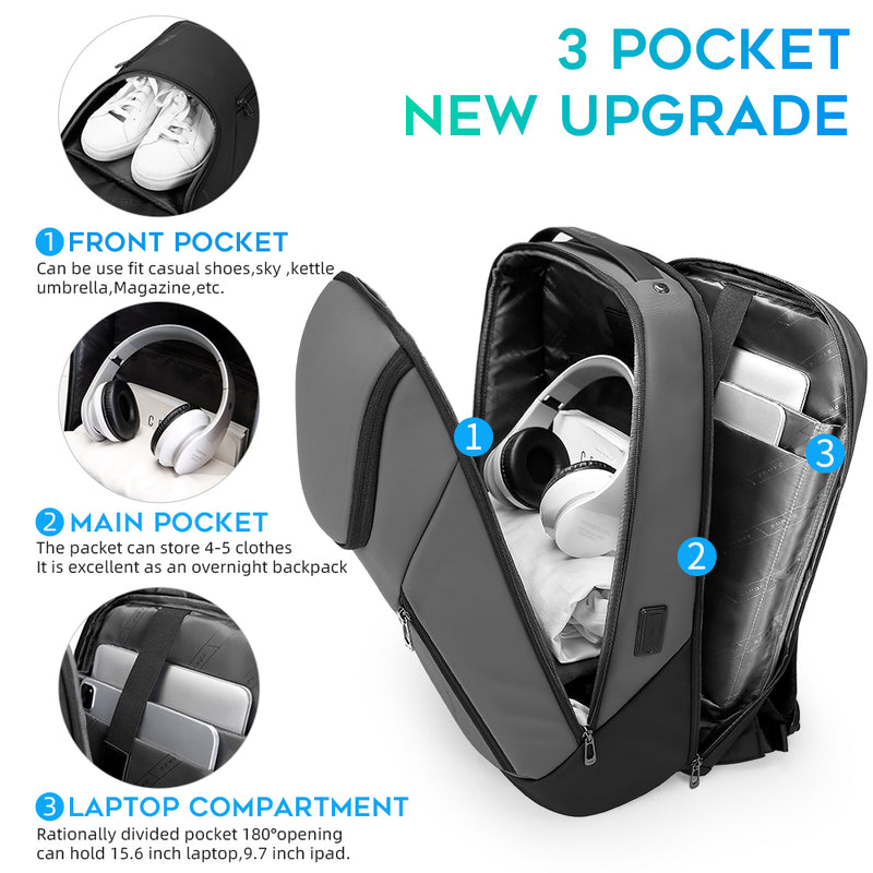 BANGE Business Waterproof Backpack Suitable for 15.6inch Laptop Backpa ...