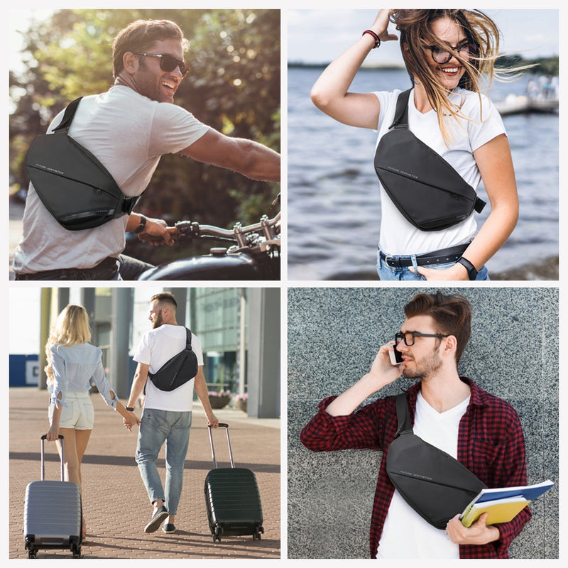 Keep your hands free but without the bulk of a regular backpack.it is suitable for all occasions ,such as travelling, hiking, cycling and camping . This polyester shoulder bag has various carrying ways, can used as chest bag,backpack,sling bag,shoulder bag or messenger bag or waist bag .it is a perfect daily pack for everyday.