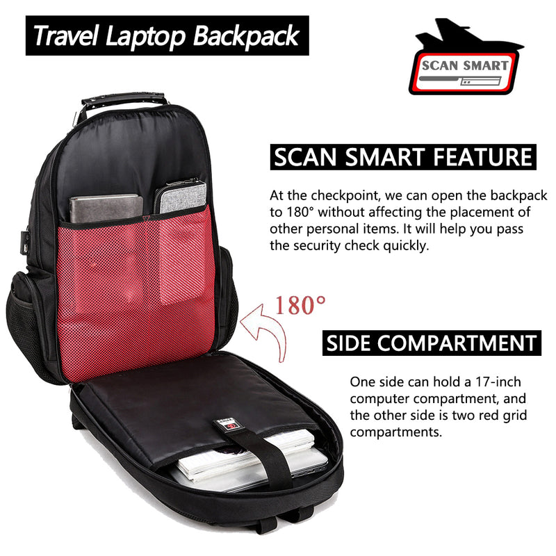 Large Laptop Casual Backpack 17 inch Durable XL Heavy Duty Travel Backpack
