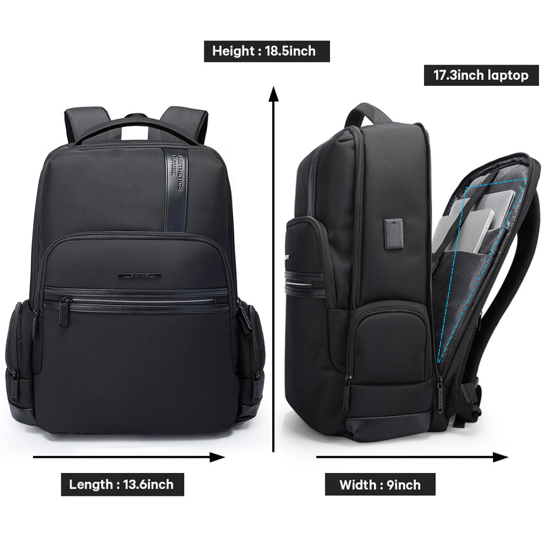 New BANGE 1.56Inch Laptop Backpack for Men,Business Travelling Backpacks with USB Charger Port,Weekender Carry-On Luggage Backpack