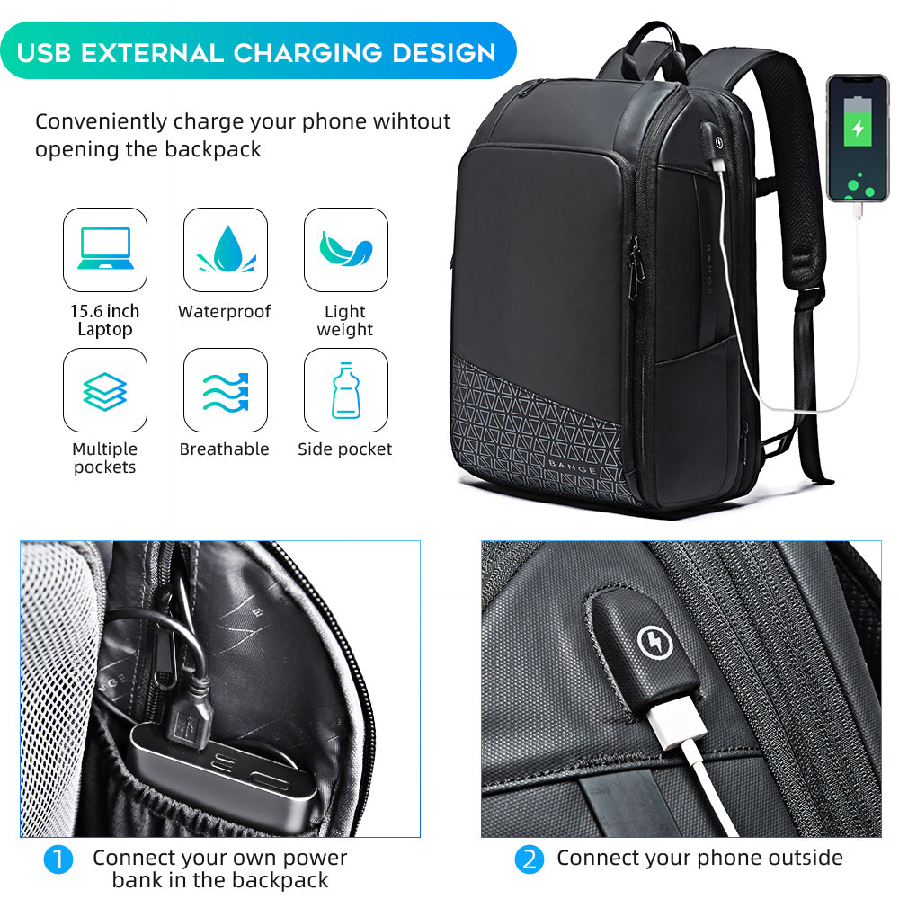 BANGE Travel Backpacks,Weekender Carry On Backpack Waterproof Men's Bu