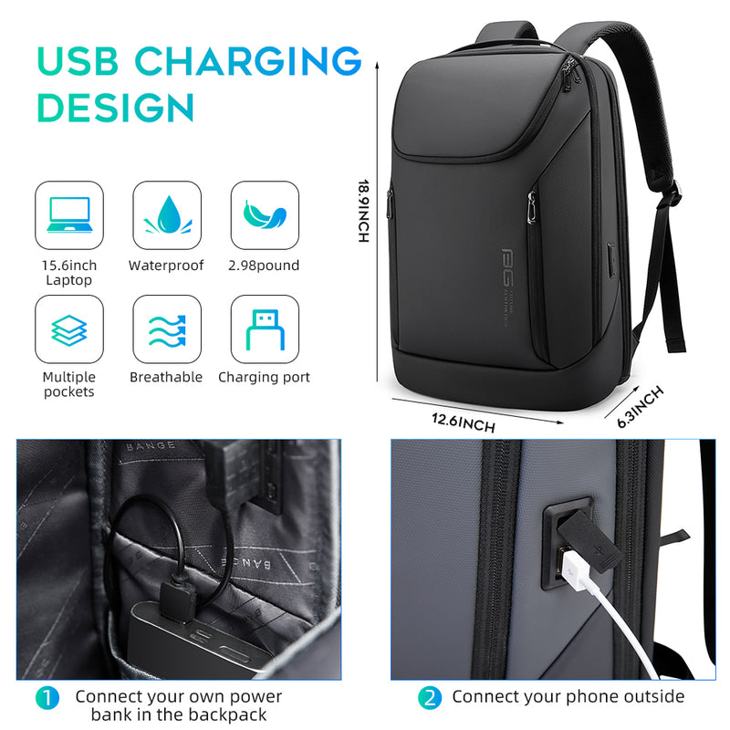 bange laptop backpack BANGE Business Waterproof Backpack Suitable for 15.6inch Laptop Backpa – BANGE bag