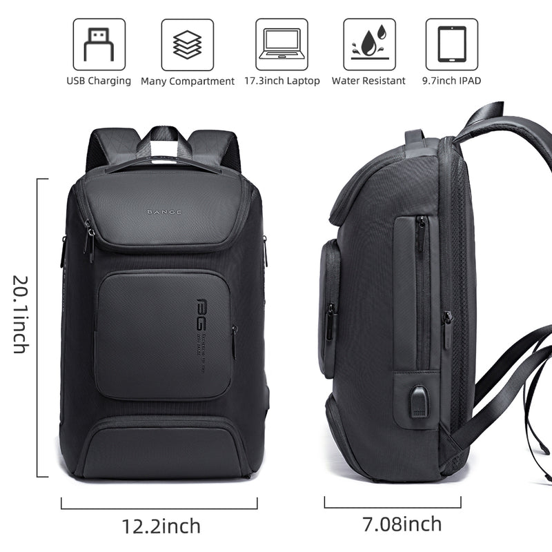 BANGE Laptop Backpack 15.6inch Business Travelling Backpack with USB Charger Port,Weekender Carry-On Backpack