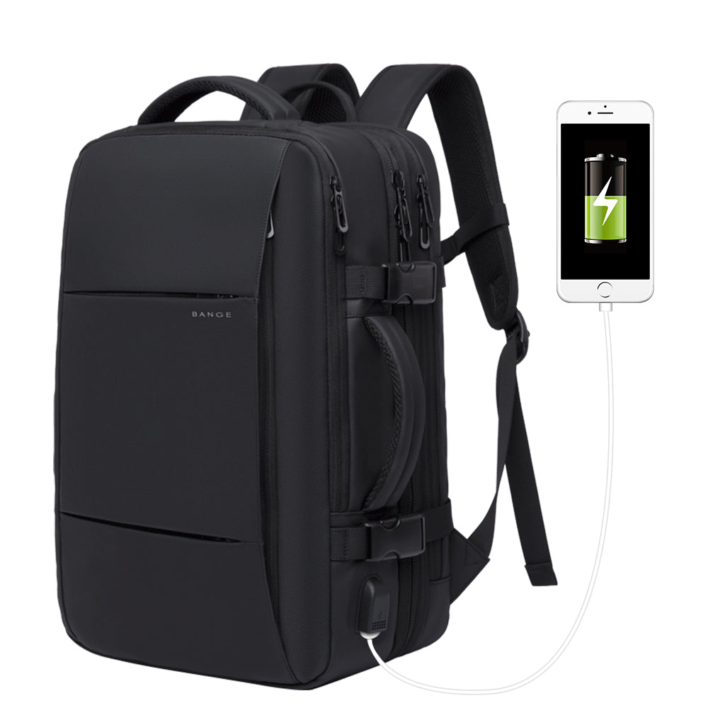 BANGE Large capacity expandable Laptop Backpack travel bag Waterproof ...