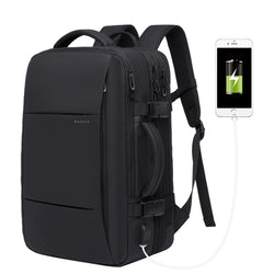 big capacity laptop backpack BANGE Large Capacity Expandable Laptop Backpack travel bag Waterproof, Large-Black-45L-waterproof