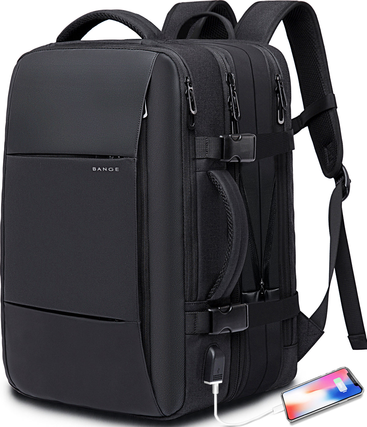bange travel overnight backpack BANGE Large capacity expandable Laptop Backpack travel bag Waterproof –  BANGE bag