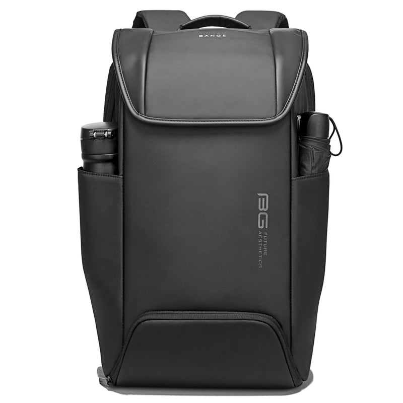BANGE Men Anti-Theft Backpack Waterproof Large-Capacity Backpack Computer Bag(Black)